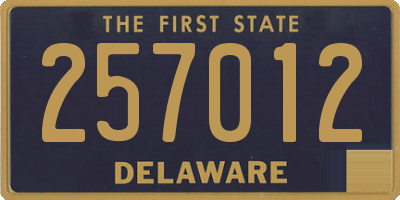 DE license plate 257012