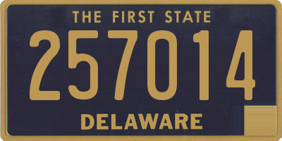 DE license plate 257014