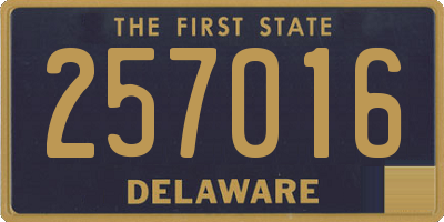 DE license plate 257016