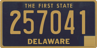 DE license plate 257041