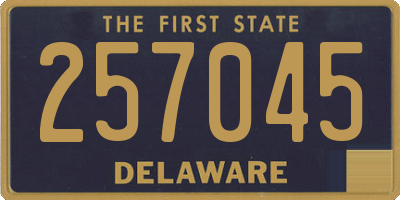 DE license plate 257045