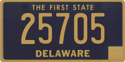 DE license plate 25705