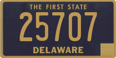 DE license plate 25707