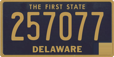 DE license plate 257077