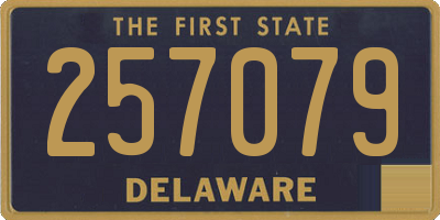 DE license plate 257079