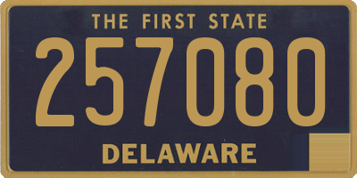 DE license plate 257080