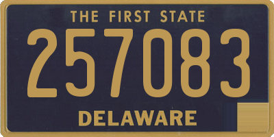 DE license plate 257083