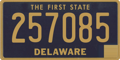 DE license plate 257085
