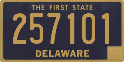 DE license plate 257101
