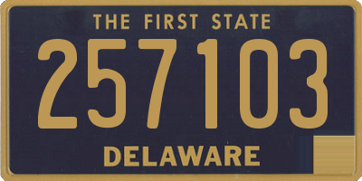 DE license plate 257103