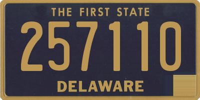 DE license plate 257110