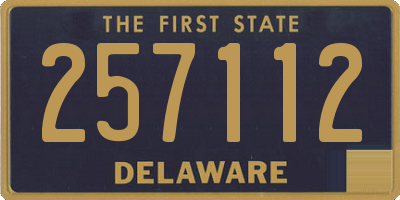 DE license plate 257112