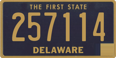 DE license plate 257114