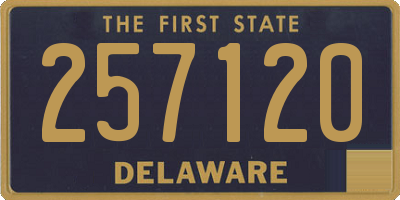 DE license plate 257120