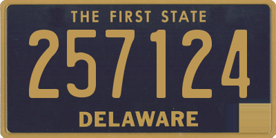 DE license plate 257124