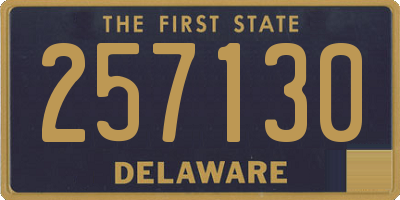 DE license plate 257130
