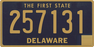 DE license plate 257131