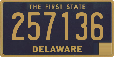 DE license plate 257136