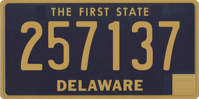 DE license plate 257137