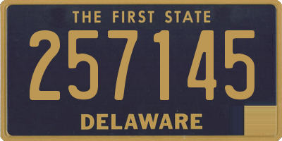 DE license plate 257145