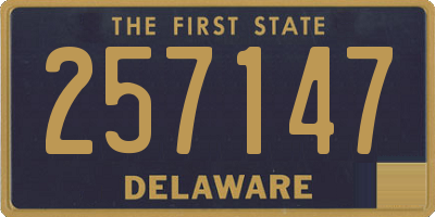 DE license plate 257147