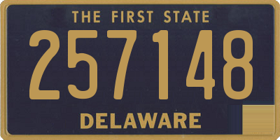 DE license plate 257148
