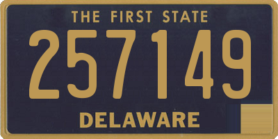 DE license plate 257149