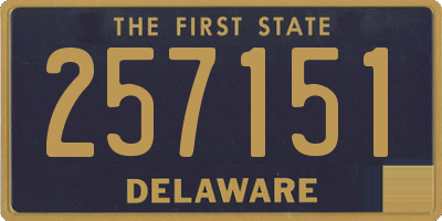 DE license plate 257151