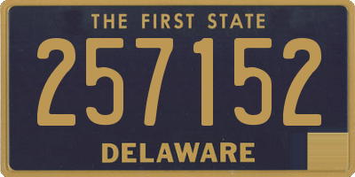 DE license plate 257152