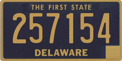 DE license plate 257154
