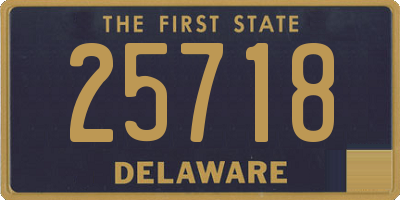 DE license plate 25718