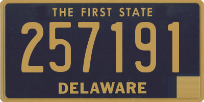 DE license plate 257191