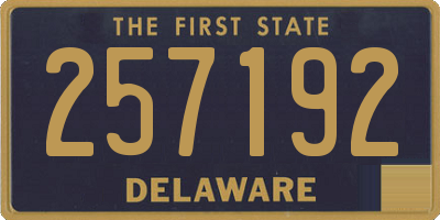 DE license plate 257192