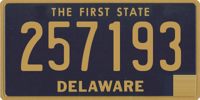 DE license plate 257193