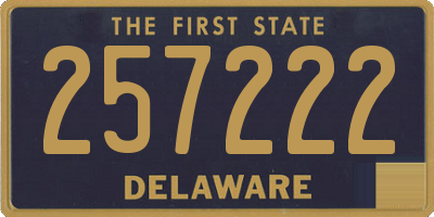 DE license plate 257222
