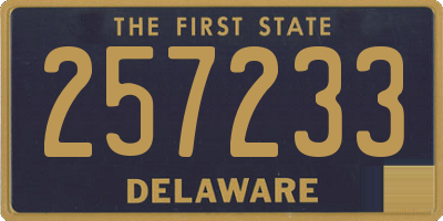 DE license plate 257233