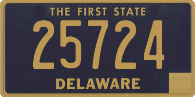 DE license plate 25724