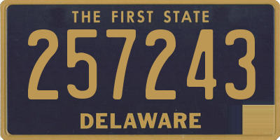 DE license plate 257243