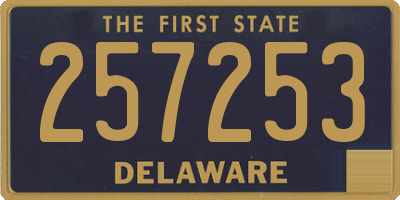 DE license plate 257253