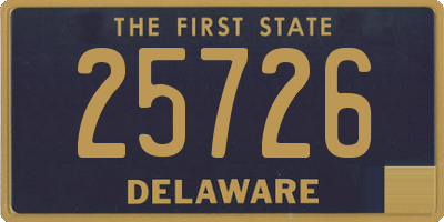 DE license plate 25726