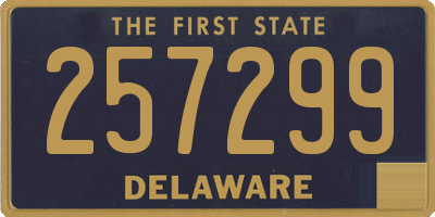 DE license plate 257299