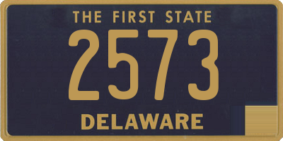 DE license plate 2573