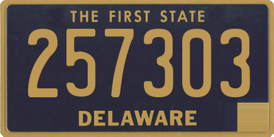 DE license plate 257303
