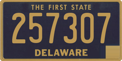 DE license plate 257307