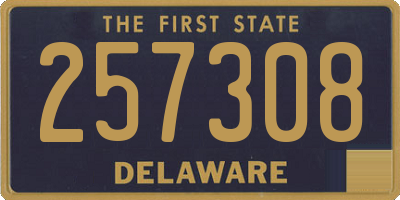 DE license plate 257308