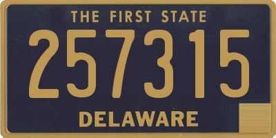 DE license plate 257315