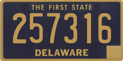 DE license plate 257316