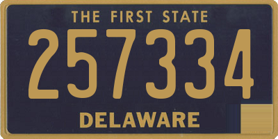 DE license plate 257334