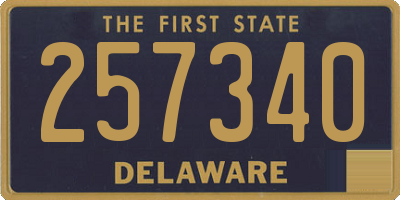 DE license plate 257340