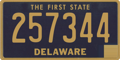 DE license plate 257344